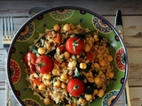Orzo aux pois chiches , tomate et épinards pour le Foodista Challenge #78