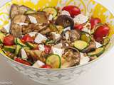 Salade de petit épeautre aux légumes d'été et chèvre frais