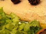 °°Bûche foie gras, confit de mangue sur son lit croustillant°°