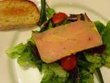 Salade folle avec foie gras de canard au piment d'Espelette