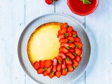 Cheesecake et coulis minute de fraises