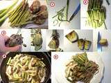 Pâtes de sarrasin aux seiches et légumes de printemps - la recette