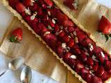 Tarte aux fraises, basilic et sirop balsamique