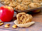 Muffins au beurre d’amandes et aux pommes sans sucre ajouté ni lactose