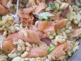 Salade de pates saumon fume, aneth, citron confit