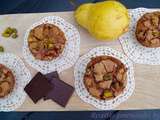 Muffins aux poires, amandes, pistaches et chocolat (sans gluten)