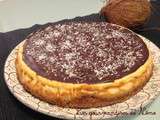 Cheesecake façon bounty, noix de coco et chocolat