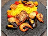 Cabillaud, risotto safrané et fruits de Mer