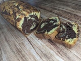 Cake marbré vanille-chocolat