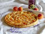 Tarte fine abricots-pêches blanches