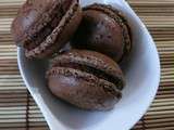 Macarons Chocolat Noir (meringue française et ganache simple)