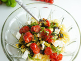 Salade de pâtes aux légumes confits