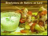 Brochettes de Rattes au Lard - Sauce fromage blanc aux herbes
