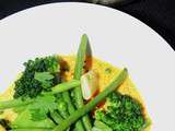 Curry rouge de légumes verts {et son riz gluant}