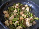 Chicken and asparagus in cream sauce