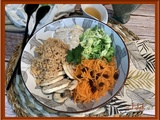 Bowl de chou chinois, carotte et poulet