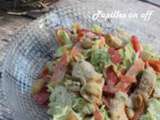 Salade de chou chinois, poivron, carottes et poulet – ig Bas