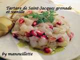 Tartare de Saint-Jacques, graines de grenade et vanille