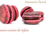 Macarons bicolores au chocolat, meringue française