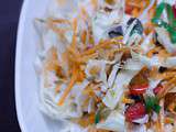 Salade de chou et de carottes aux graines de tournesol et aux baies de goji