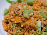 Salade de lentilles corail, aux carottes et au céleri