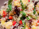 Salade de quinoa, aux haricots rouges et à la mangue