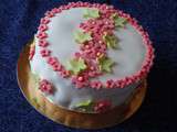 Gâteau d'anniversaire : sponge cake, crème mousseline et fraises