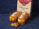 Verrines de compotée d’abricots à l’Amaretto, crémeux vanille fève tonka et amaretti