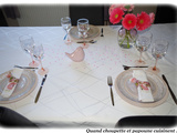 Table fete des mamans rose pastel en toute simplicite