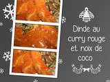 Dinde au curry rouge et noix de coco