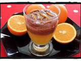 Régime paléo : Duo mousse au chocolat sur lit de jus d'orange