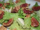 Salade figues roquefort noix