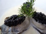 Huîtres chaudes au caviar