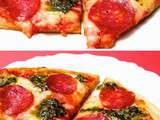Pizza: Pizza au Pepperoni et au Pesto