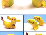 Sculptures de Fruit: le Chien & le Dauphin en Banane