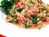 Taboulé de Quinoa (salade de quinoa aux tomates, persil et à la menthe)