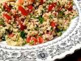 Taboulé (salade de semoule de blé aux tomates, au persil et à la menthe)