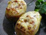 Pommes de terre farçies Cantal bacon