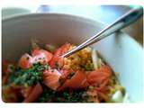 Salade de lentilles corail, fenouil et saumon fumé : voilà l'été, voilà l'été