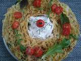 Couronne de spaghettis,épinards tomates et ricotta