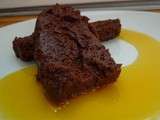 Marquise au chocolat, coulis orange passion