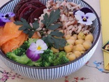 Buddha bowl riz pois chiches aux légumes
