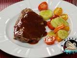 Steak d'aloyau grillé sauce bbq maison