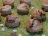 Muffins coeur caramel pepite chocolat blanc
