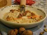 Spaghettis au noix et roouefort
