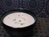 Soupe de pommes de terre vitelottes