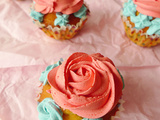 Cupcakes bouquet de fleurs / roses (aux fruits rouges)