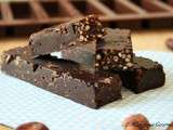 Barres chocolatées-quinoa soufflé-noix de coco Bio, sans oeufs, sans gluten, sans lait