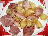 Gambette de porc aux pommes de terre à l'étouffée