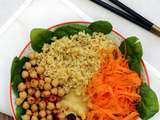 Buddha Bowl: Boulgour, carotte, épinards et pois chiches (+ idées recettes)